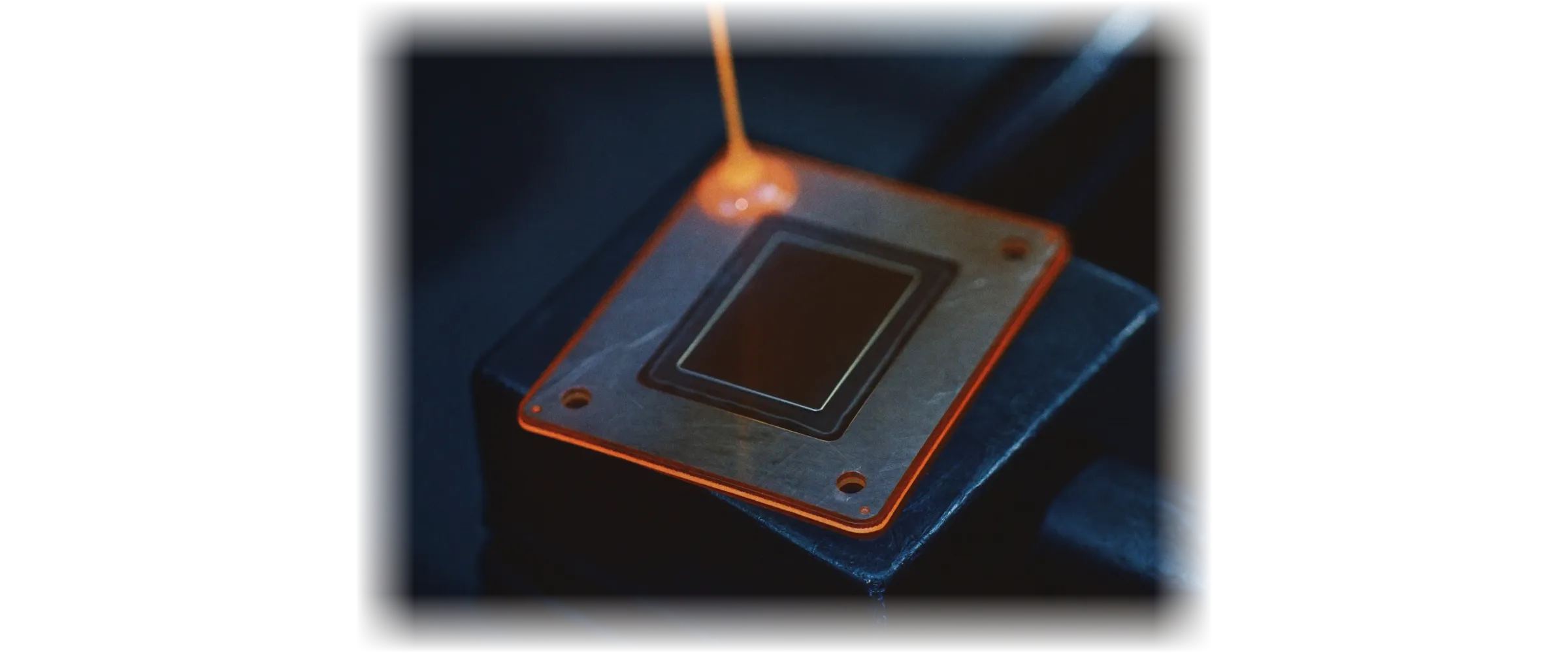 Laser forging a microchip